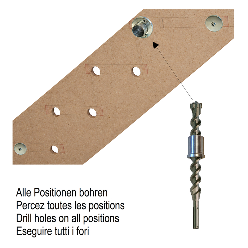 Treppenbolzen Set 5A, für Backstein und Beton zum Einmörteln – Bild 3