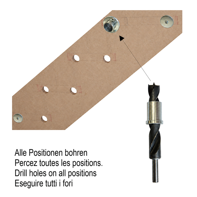 Treppenbolzen Set 6B mit Schallschutz für Holzwände – Bild 3