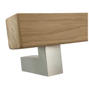 Eckige Handlaufstütze Edelstahl A2,  für flache, aufgesetzte Handläufe. LamiFIX®