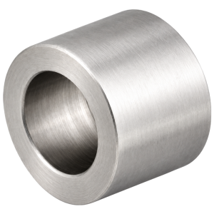 Spacer sleeve LF 3624.018.1 in INOX A2 stainless steel, rear view with large hole