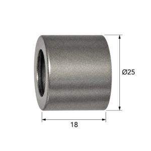 INOX Decor cover sleeve LF 3601.002.1, diameter 25 mm and length 18 mm